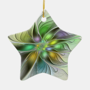 Farbenfrohe Fantasy-Blume Modernes Abstraktes Frak Keramik Ornament