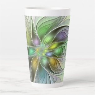 Farbenfrohe Fantasy-Blume Modernes Abstraktes Frak Milchtasse