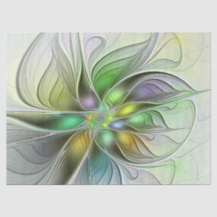 Farbenfrohe Fantasy-Blume Modernes Abstraktes Frak Seidenpapier