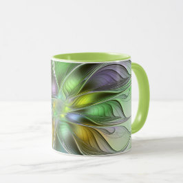 Farbenfrohe Fantasy-Blume Modernes Abstraktes Frak Tasse