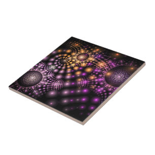 Farbenfrohe Fantasy Fraktal Keramik Tile Fliese
