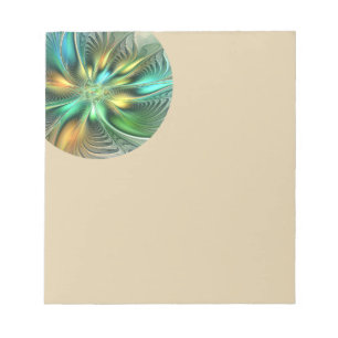 Farbenfrohe Fantasy Moderne Abstrakte Blume Frakta Notizblock