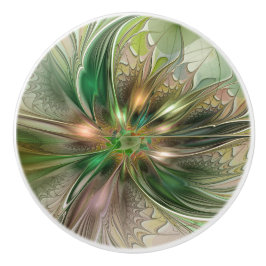 Farbenfrohe Fantasy Moderne Abstrakte Fraktale Keramikknauf