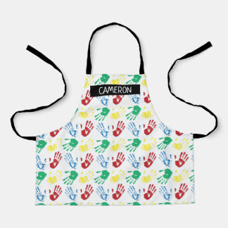 Farbenfrohe Farbdruckhandprint All-over-Print-Schü Schürze