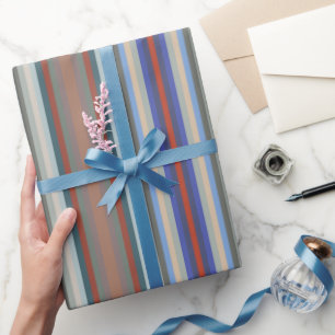 Farbenfrohe Farben Des Jahres Streifen Muster Geschenkpapier