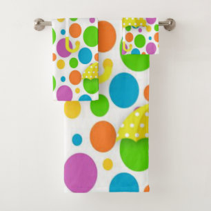 Farbenfrohe Farben Gelbe Regenschirm Set Handtuch