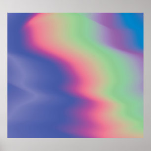 Farbenfrohe Farben: Psychedelische Textur Poster