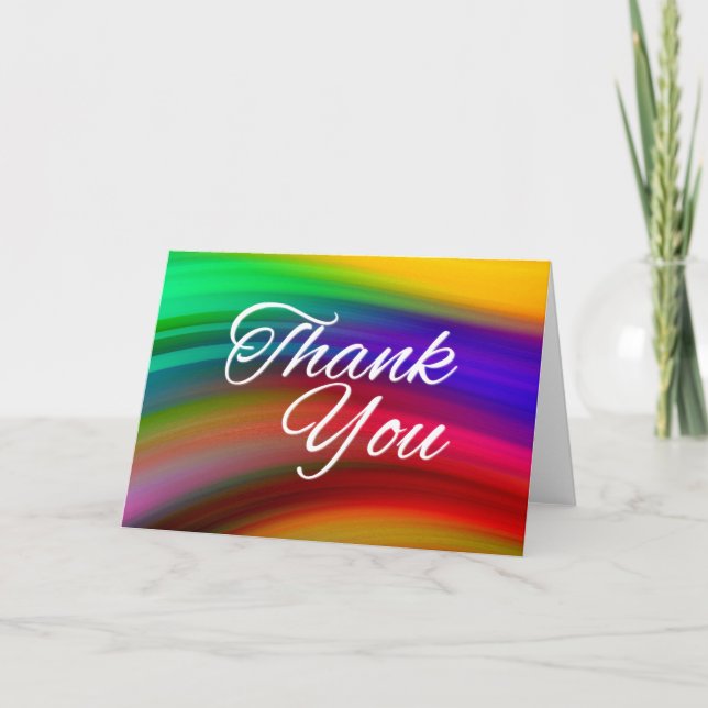 Farbenfrohe Farben Vielen Dank Dankeskarte (Vorderseite)