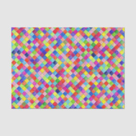 Farbenfrohe, farbige Graph Paper Diagonal Quadrate Seidenpapier
