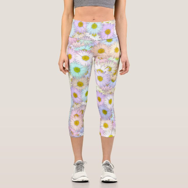 Farbenfrohe Farbmuster - pastellfarben Capri Leggings (Vorderseite)