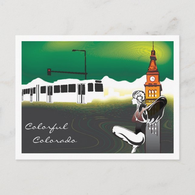 farbenfrohe Farbtöne. Postkarte (Vorderseite)