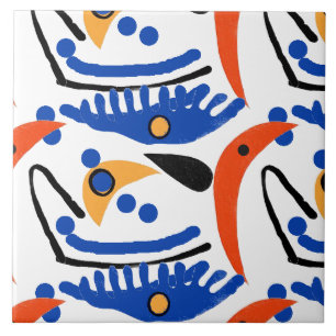 Farbenfrohe fauvistische Formen Keramik Tile Fliese