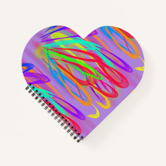 Farbenfrohe FeathersSpiral-Notebook Notizbuch