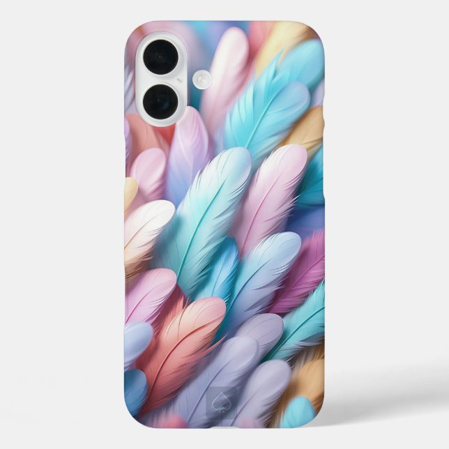 Farbenfrohe Federn Case-Mate iPhone Hülle (Rückseite)