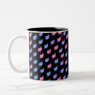Farbenfrohe Federn Muster Zweifarbige Tasse