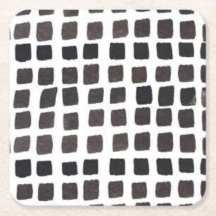 Farbenfrohe Federn: Niedliches Vintages Muster Rechteckiger Pappuntersetzer