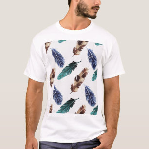 Farbenfrohe Federn Stammgefühl T-Shirt