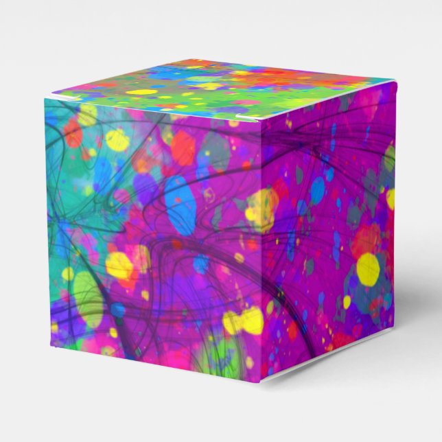 Farbenfrohe Feier Geschenkschachtel (Vorderseite)