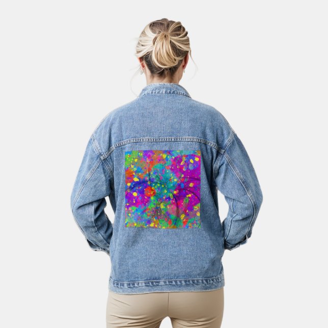 Farbenfrohe Feier Jeansjacke (Modell)