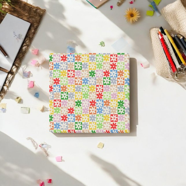 Farbenfrohe, feine ästhetische Blume Post-it Klebezettel (Von Creator hochgeladen)