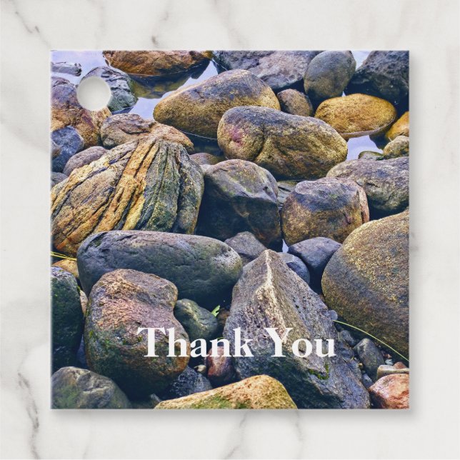 Farbenfrohe Felsen Geschenkanhänger (Vorderseite)