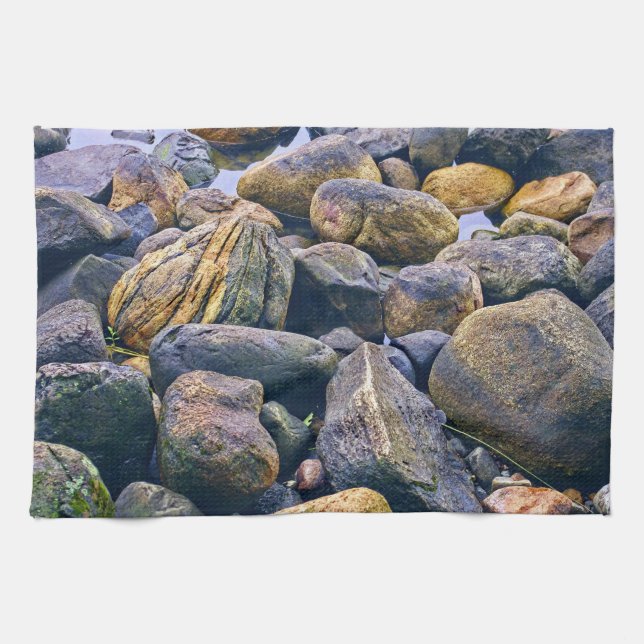 Farbenfrohe Felsen Geschirrtuch (Horizontal)