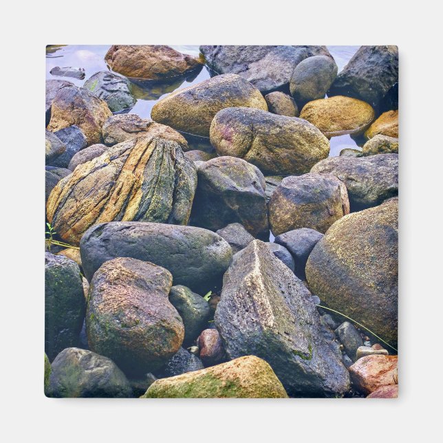 Farbenfrohe Felsen Magnet (Vorne)