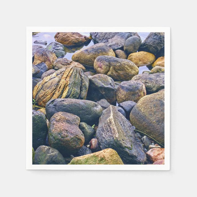 Farbenfrohe Felsen Serviette (Vorderseite)