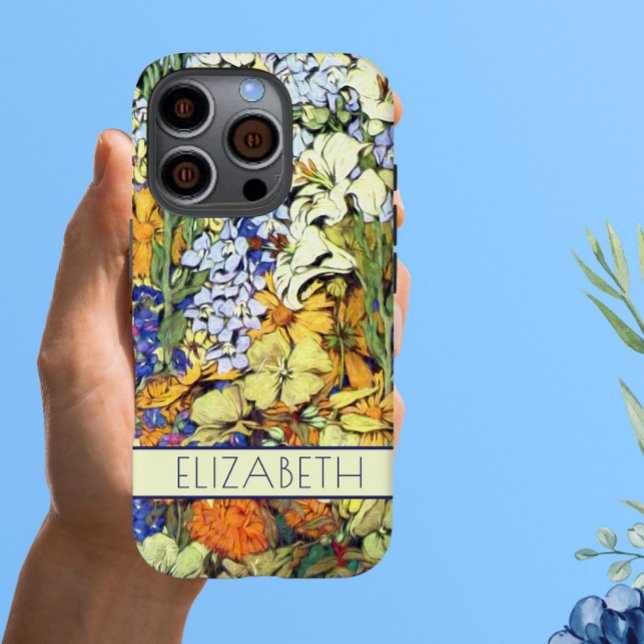Farbenfrohe Feminine Blumengarten Case-Mate iPhone Hülle (Von Creator hochgeladen)