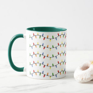 Farbenfrohe Festliche Feiertagsbaum-Lichter-Kunstm Tasse