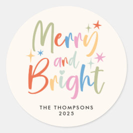 Farbenfrohe Festlichkeit und helles Foto Weihnacht Runder Aufkleber