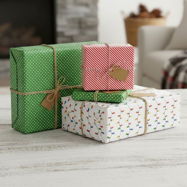 Farbenfrohe Festspiele Party Lichter Art Muster Geschenkpapier Set (Von Creator hochgeladen)