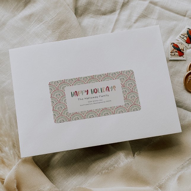 Farbenfrohe Festtage Rücksendeadresse Paket (Von Creator hochgeladen)