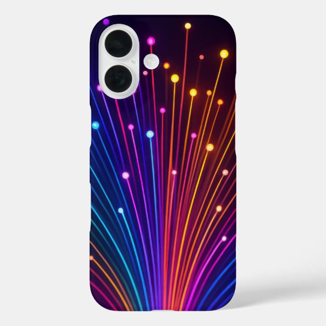 Farbenfrohe Fiber Optic Phone Case (Rückseite)