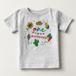 Farbenfrohe Fiesta 1. Geburtstag Baby T-shirt