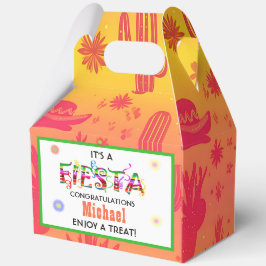 Farbenfrohe Fiesta-Abschlussfeier 5"b x 3"l x 6,5" Geschenkschachtel