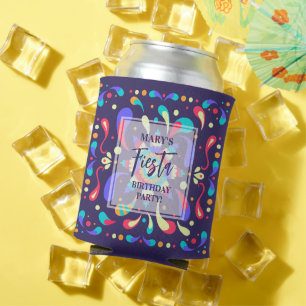 Farbenfrohe Fiesta Blue Dosenkühler