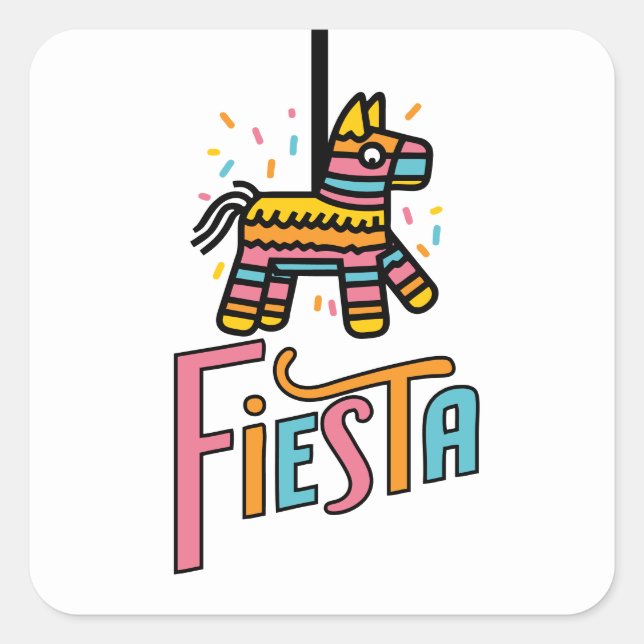 Farbenfrohe Fiesta Piñata Festivals Stickers (Vorderseite)