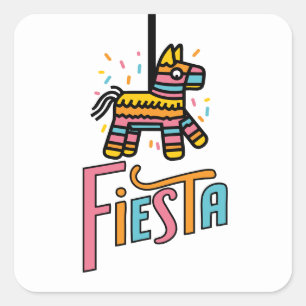Farbenfrohe Fiesta Piñata Festivals Stickers
