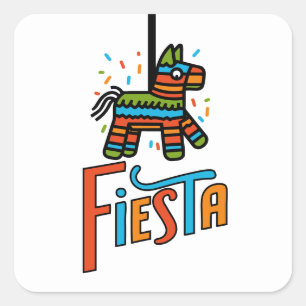 Farbenfrohe Fiesta Piñata Festivals Stickers
