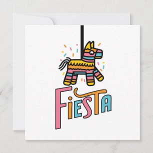Farbenfrohe Fiesta Piñata Festlich Save The Date
