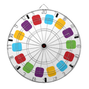 Farbenfrohe Filmrolle Retro Modern Dartscheibe