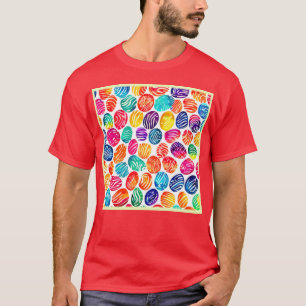 Farbenfrohe Fingerabdruckkunst T-Shirt