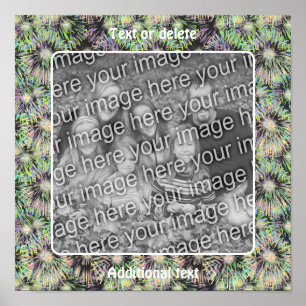 Farbenfrohe Fireworks Frame erstellen Ihr eigenes  Poster