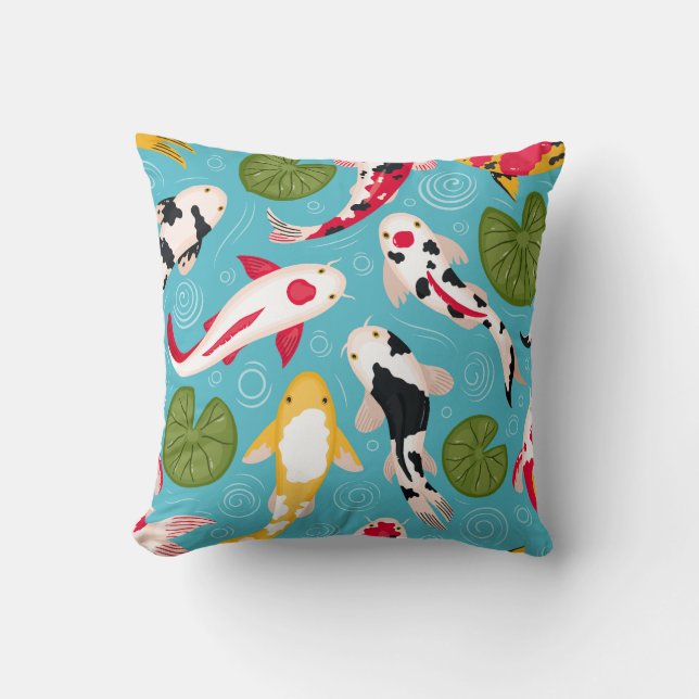 Farbenfrohe Fische dekorativ auffällig Kissen (Vorderseite)