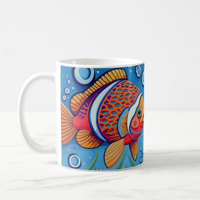 Farbenfrohe Fische im farbenfrohen Fisch am Riff Kaffeetasse (Links)