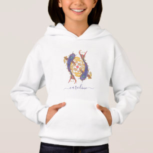 Farbenfrohe Fische Zodiac Star Sign & Girls Name F Hoodie