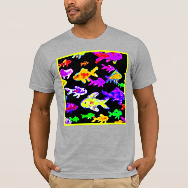 Farbenfrohe Fischmuster Malerei Art. Jetzt kaufen T-Shirt (Vorderseite)