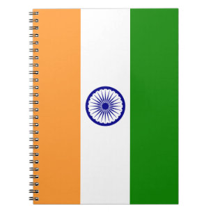 Farbenfrohe Flagge Indiens Notizblock