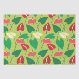 Farbenfrohe Flamingo-Blume Seidenpapier